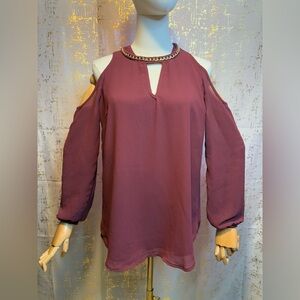 Rue21 Cold Brew Off Shoulder Blouse - Burgundy